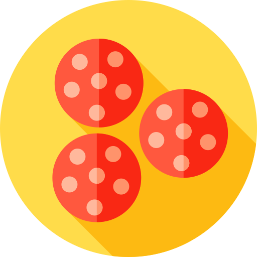 albóndiga Flat Circular Flat icono
