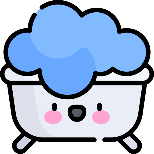 bañera Kawaii Lineal color icono