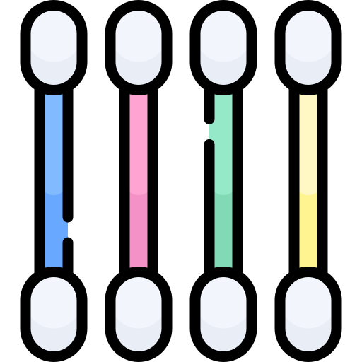 Cotton bud Kawaii Lineal color icon