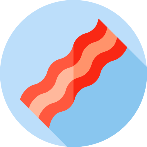 bacon Flat Circular Flat Ícone