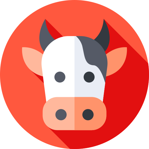 Cow Flat Circular Flat icon