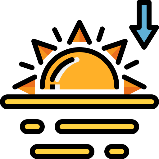 wschód słońca Generic Outline Color ikona