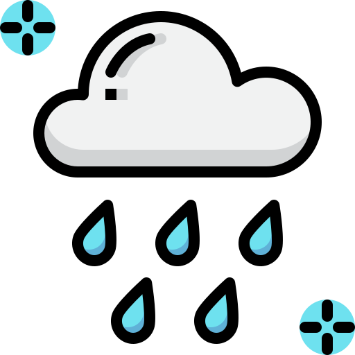 deszczowy Generic Outline Color ikona