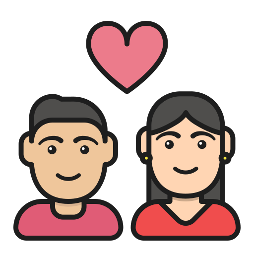 Couple Generic Outline Color icon