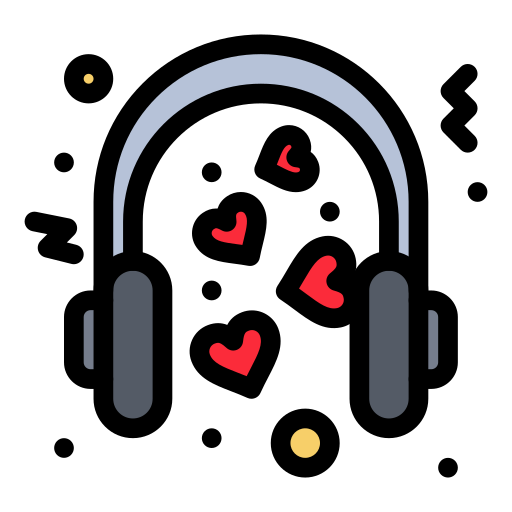 Headphone Flatart Icons Lineal Color icon