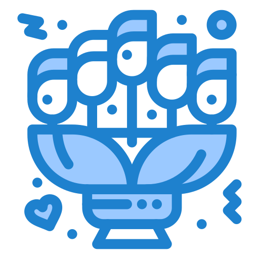 꽃다발 Generic Blue icon