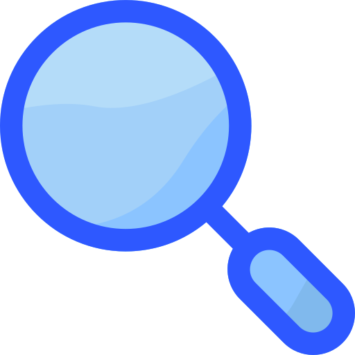 Magnifying glass Vitaliy Gorbachev Blue icon