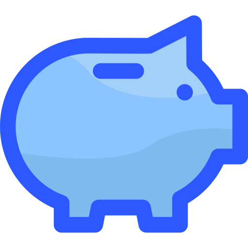 Piggy bank Vitaliy Gorbachev Blue icon