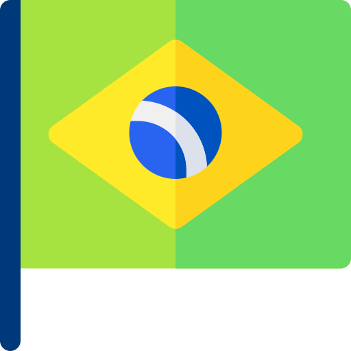 Флаг Бразилии Basic Rounded Flat иконка