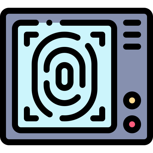 fingerscanner Detailed Rounded Lineal color icon