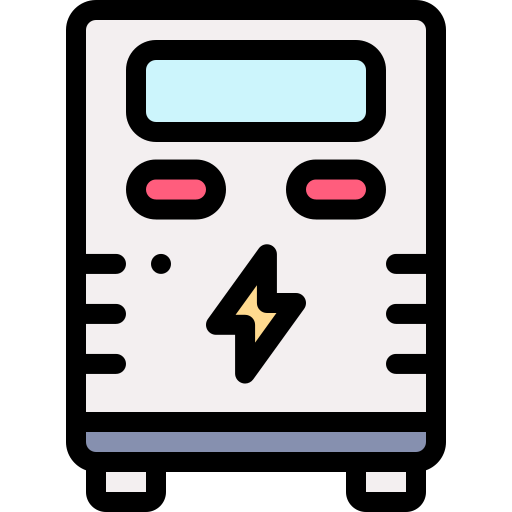 generator elektryczny Detailed Rounded Lineal color ikona