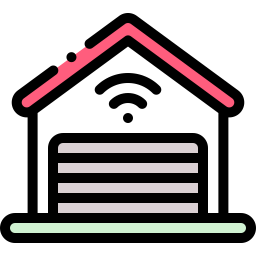 garage Detailed Rounded Lineal color icon