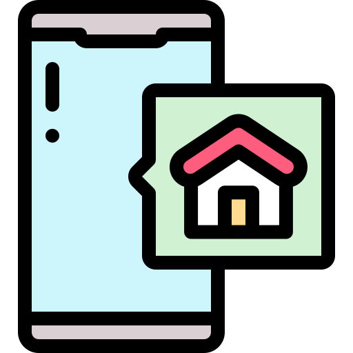 Smarthouse Detailed Rounded Lineal color icon