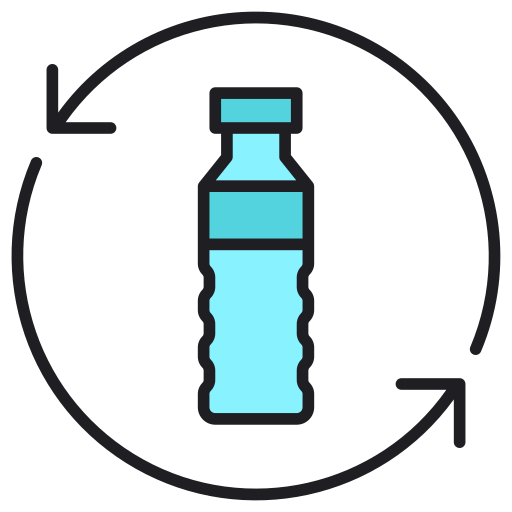 botella de reciclaje Generic Outline Color icono