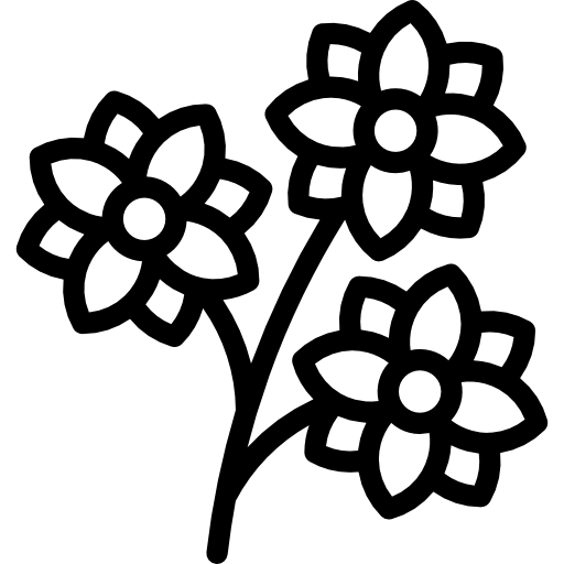 Цветок Detailed Rounded Lineal иконка