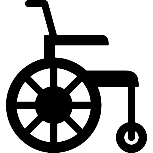 Wheelchair Roundicons Solid icon