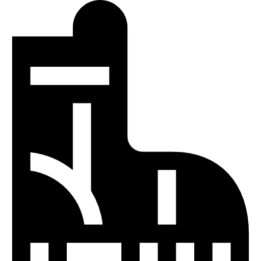 bota Basic Straight Filled icono