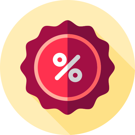 할인 Flat Circular Flat icon