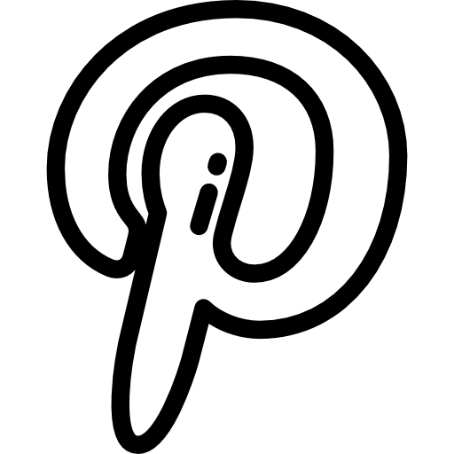 pinterest Detailed Rounded Lineal Icône