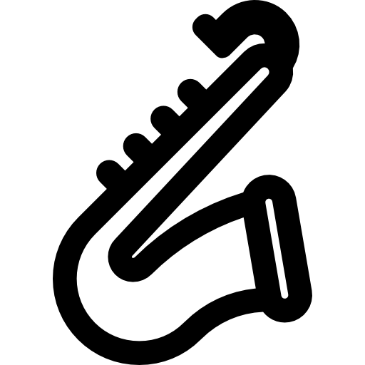 saxofón Basic Rounded Lineal icono