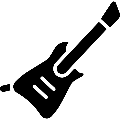 Electric guitar Basic Rounded Filled icon