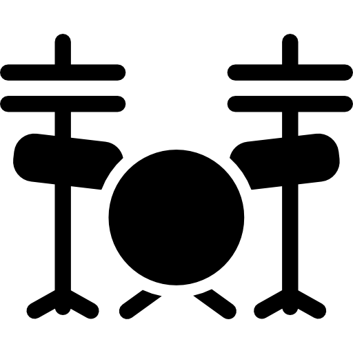 conjunto de tambores Basic Rounded Filled Ícone
