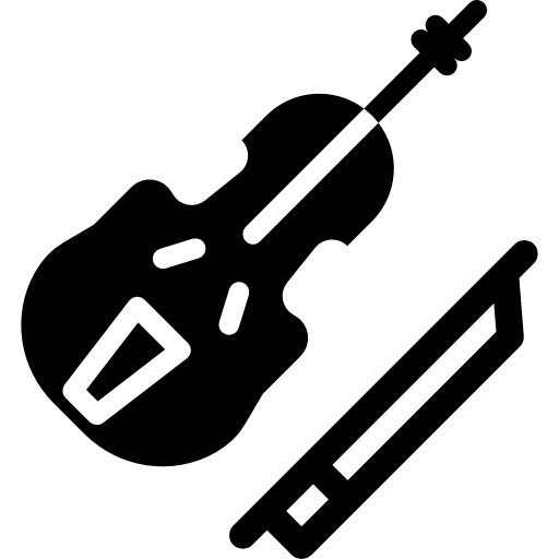 violín Basic Rounded Filled icono