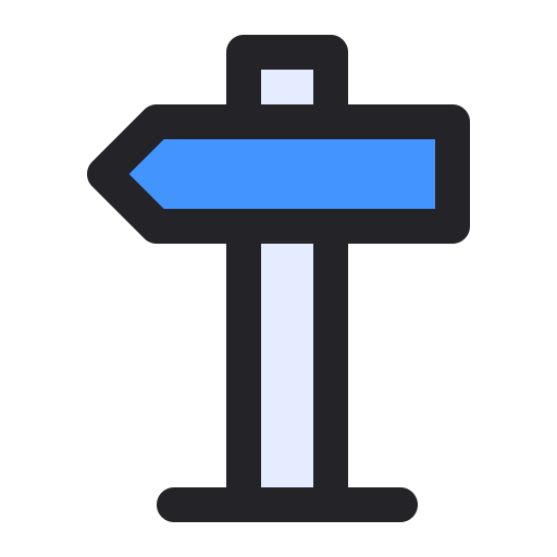 Sign Post Generic Outline Color icon