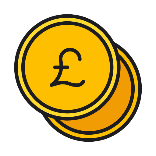 Pounds Generic Outline Color icon