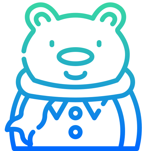 クマ Winnievizence Outline gradient icon