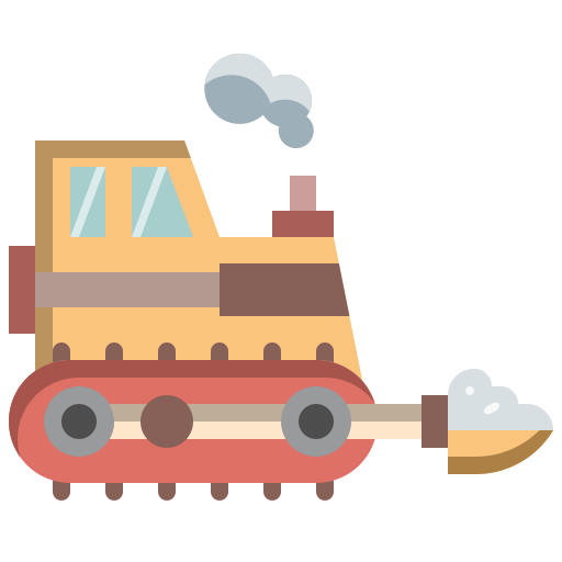bulldozer Winnievizence Flat icoon