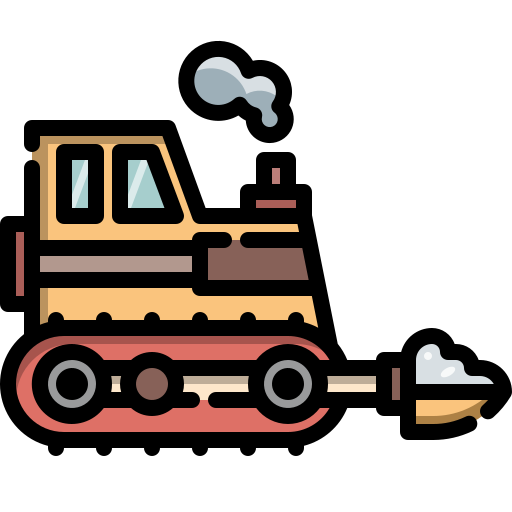 Bulldozer Winnievizence Lineal color icon