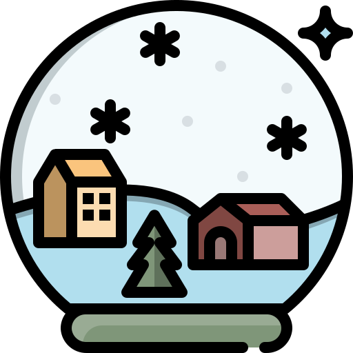 Śnieżna kula Winnievizence Lineal color ikona