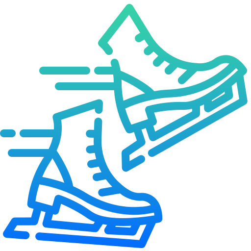 Ice skating Winnievizence Outline gradient icon