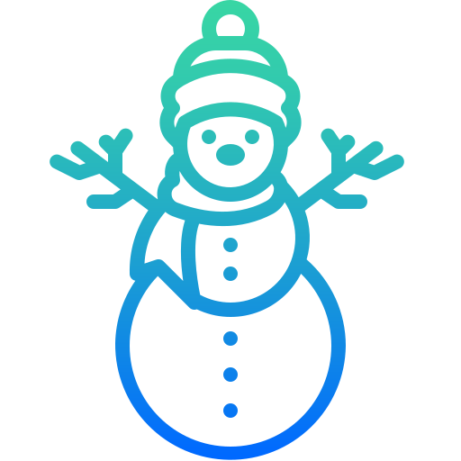 monigote de nieve Winnievizence Outline gradient icono