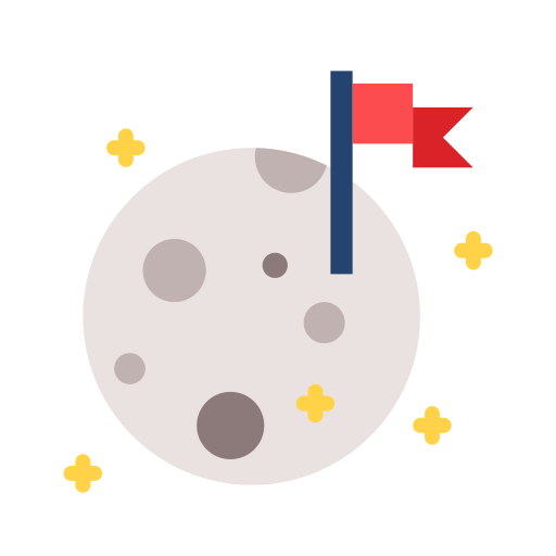 lądowanie na księżycu Good Ware Flat ikona