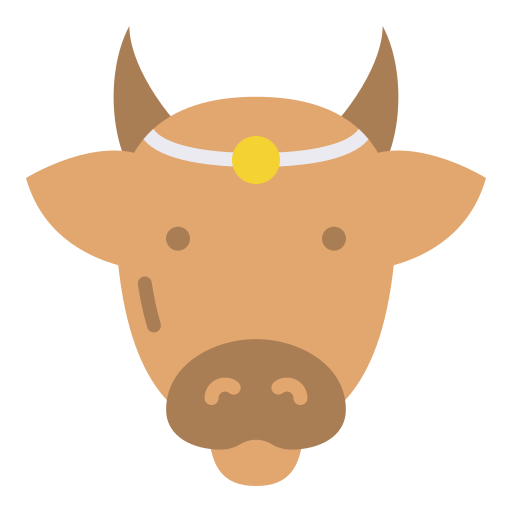 Święta krowa Good Ware Flat ikona