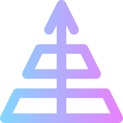 Pyramid Super Basic Rounded Gradient icon