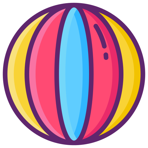 Beach ball Flaticons Lineal Color icon