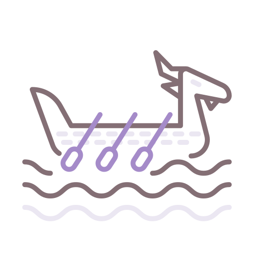 wyścig łodzi Flaticons Lineal Color ikona