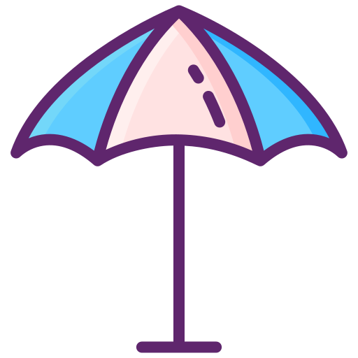 parasol plażowy Flaticons Lineal Color ikona