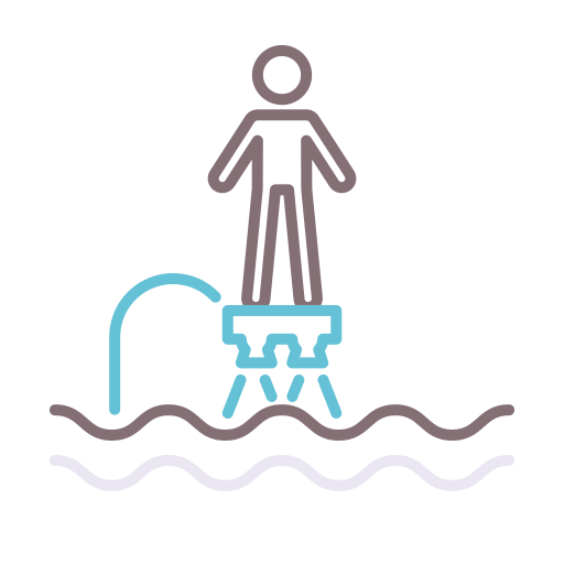 flyboard Flaticons Lineal Color icoon