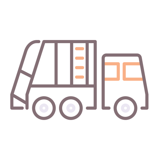camion della spazzatura Flaticons Lineal Color icona