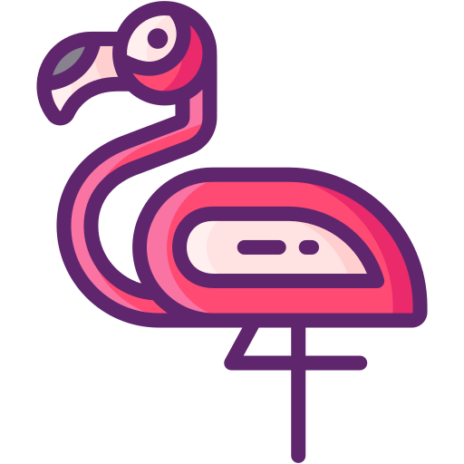 flamingo Flaticons Lineal Color icon