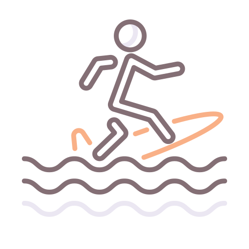 서핑 Flaticons Lineal Color icon
