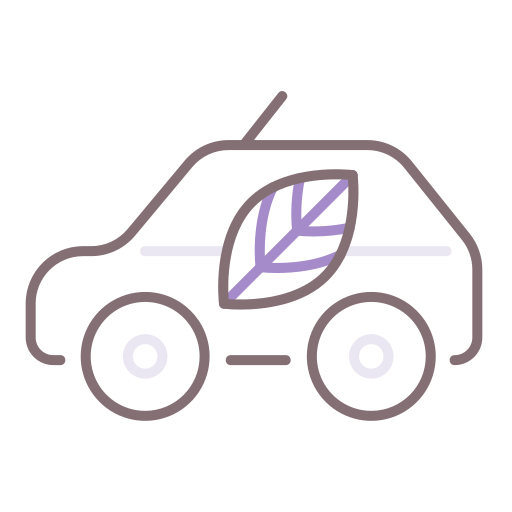 Эко автомобиль Flaticons Lineal Color иконка
