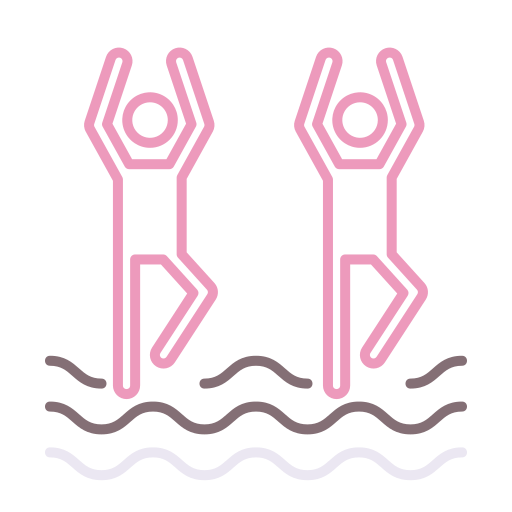 Synchronize swimming Flaticons Lineal Color icon