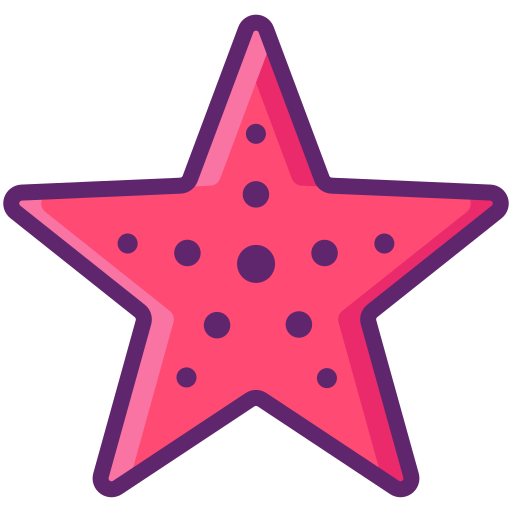 Морская звезда Flaticons Lineal Color иконка