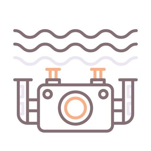 Underwater photography Flaticons Lineal Color icon