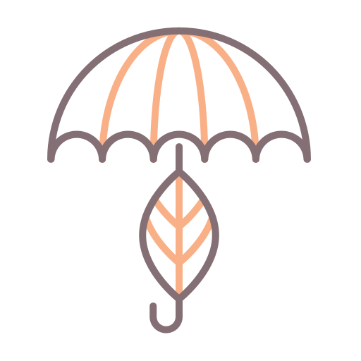 paraguas Flaticons Lineal Color icono